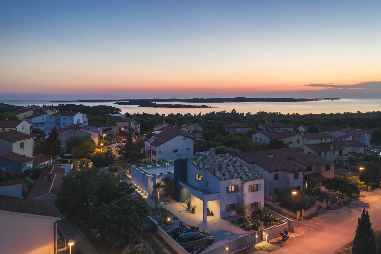 Beautiful sunsets over the adriatic sea