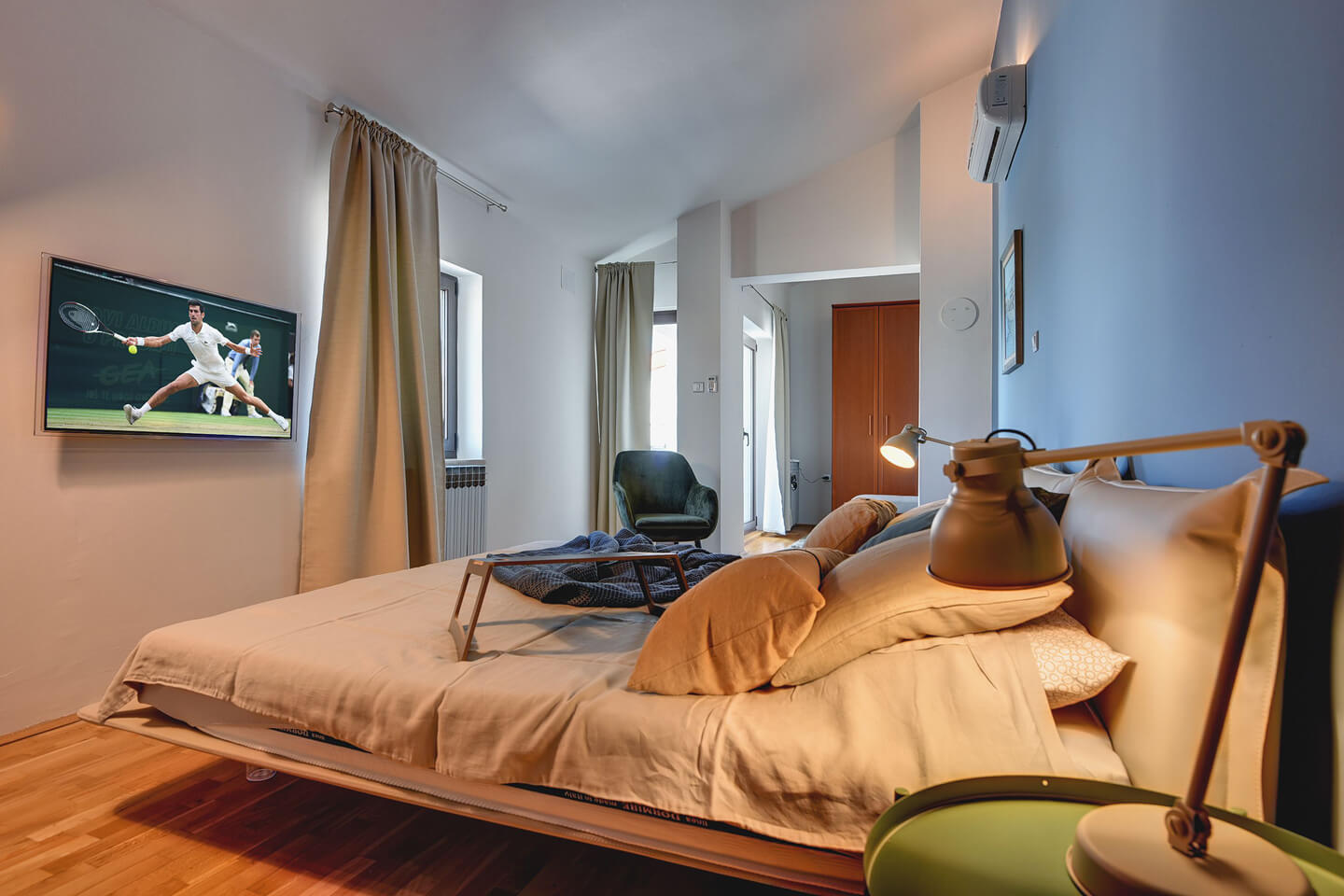 Third double bedroom with tv