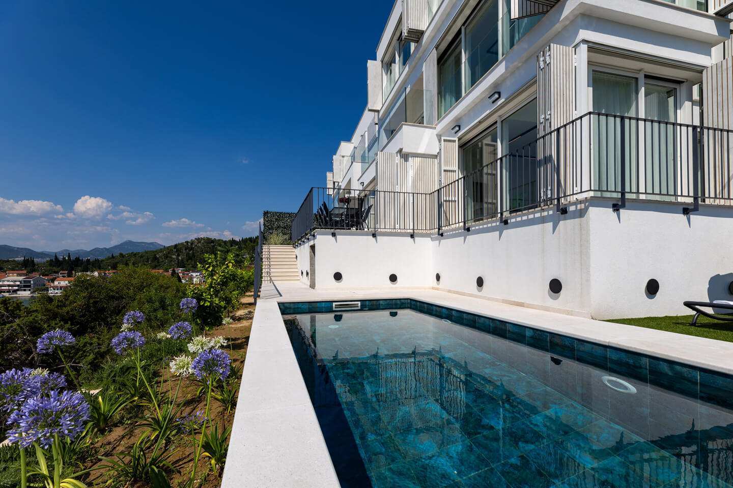 Ground floor pool and terrace