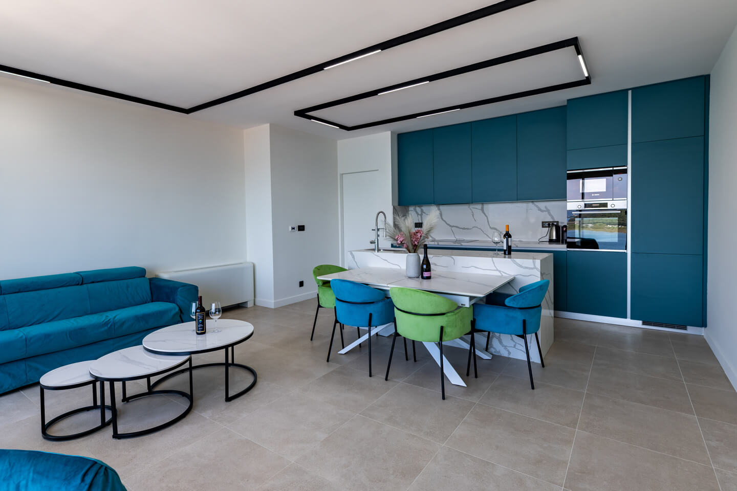 Second floor open plan living area