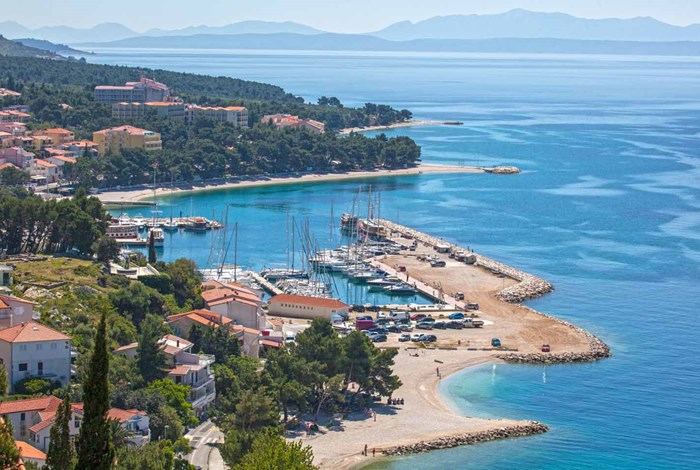 Baska Voda harbour near Brela