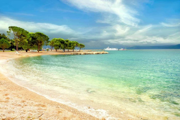 Sandy beach near Crikvenica