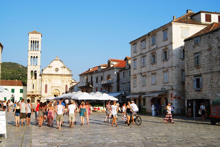 The main square in Hvar town 