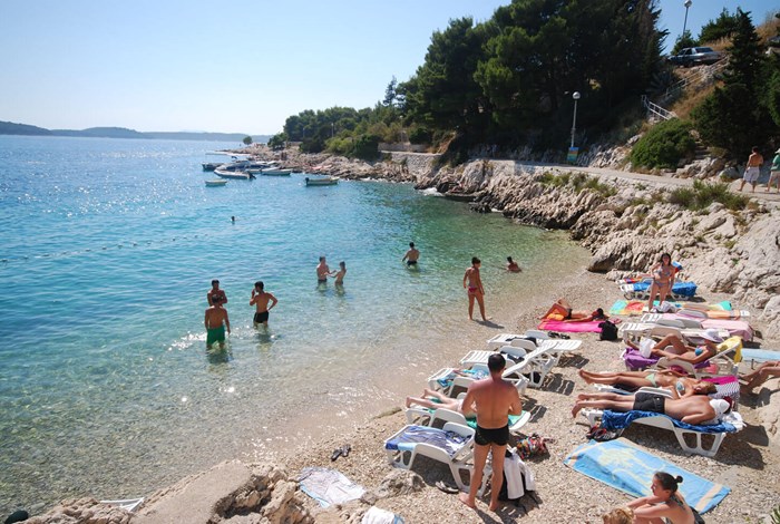 Beach in Hvar town
