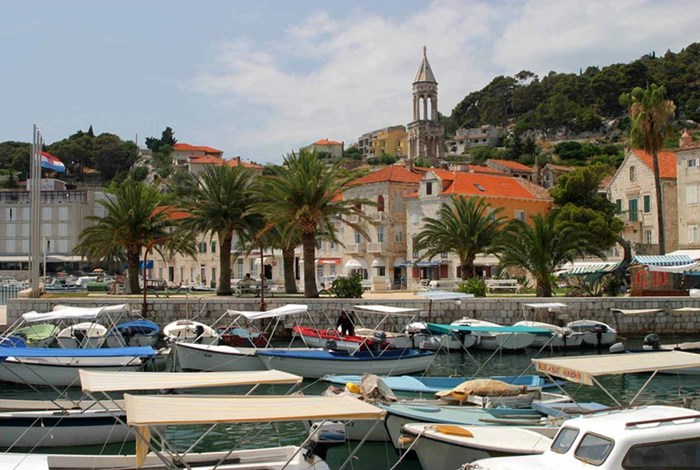 Pretty harbour in Jelsa