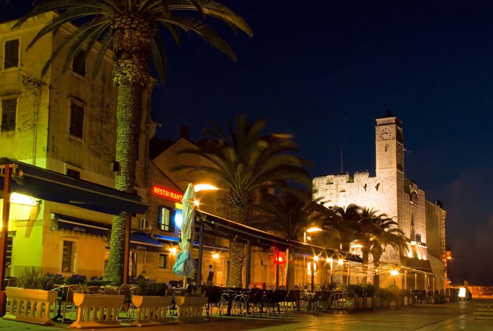 Komiza at night