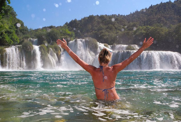 Swimming in Krka National Park