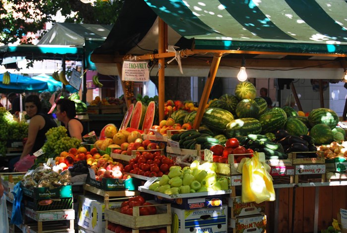 Fruit market in Omis