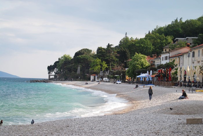 Moscenicka Draga beach in winter