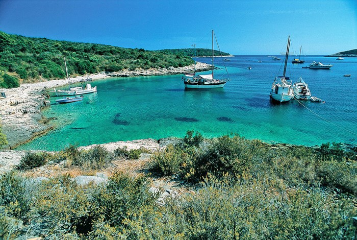 Bay on Sveti Klement island