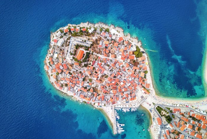 Primosten aerial view