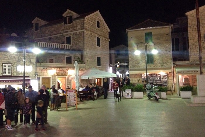 Primosten is a popular destination in the evenings