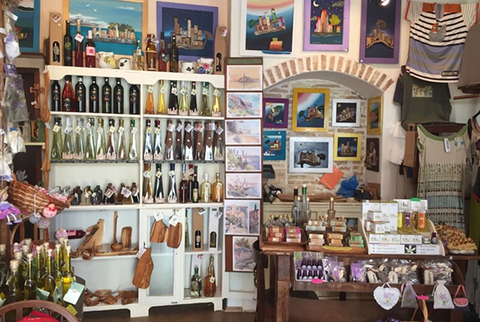 Colourful shop in Rab town