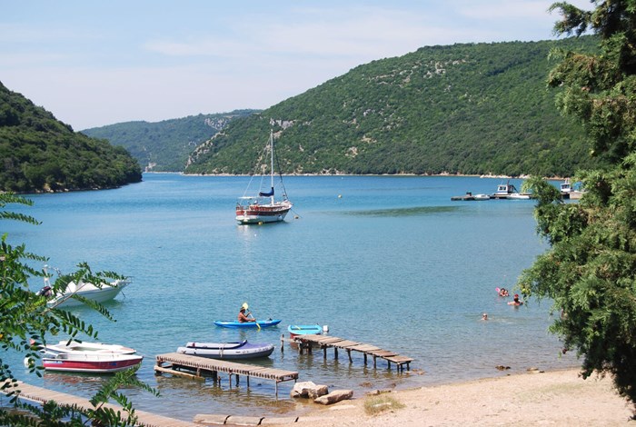 Limski Kanal. Sheltered swimming in the Lim estuary