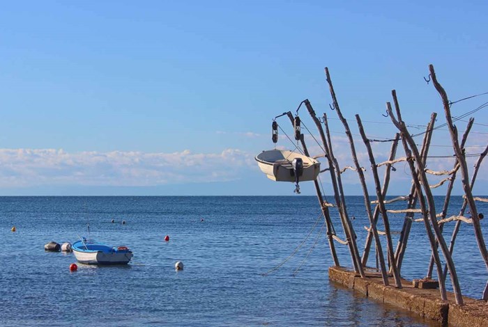 Hanging boats in Savudrija