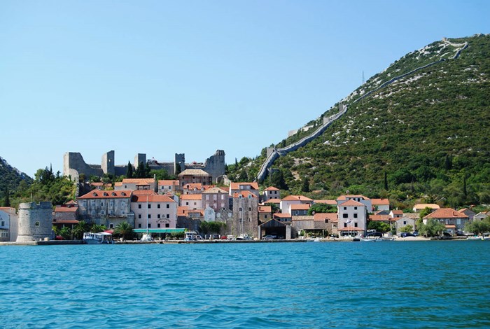 Mali Ston and castle from the sea