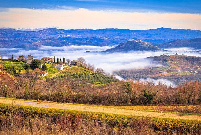 View from Vizinada towards Motovun