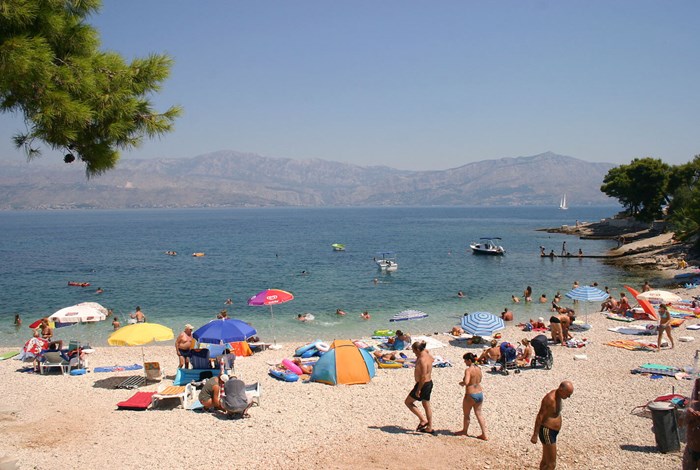 Beach at Postira, Brac island