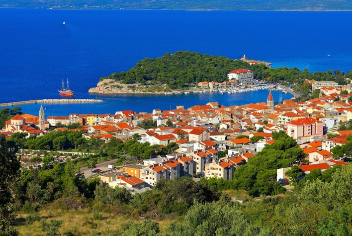Makarska aerial view