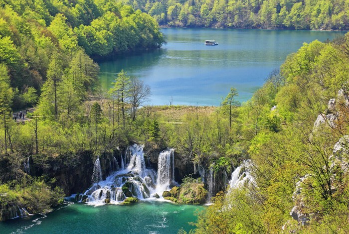 Waterfalls in Plitvice lakes