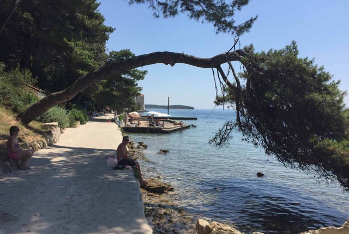 Rab island promenade