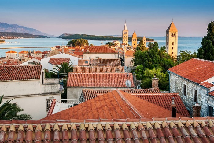 Church towers in Rab town