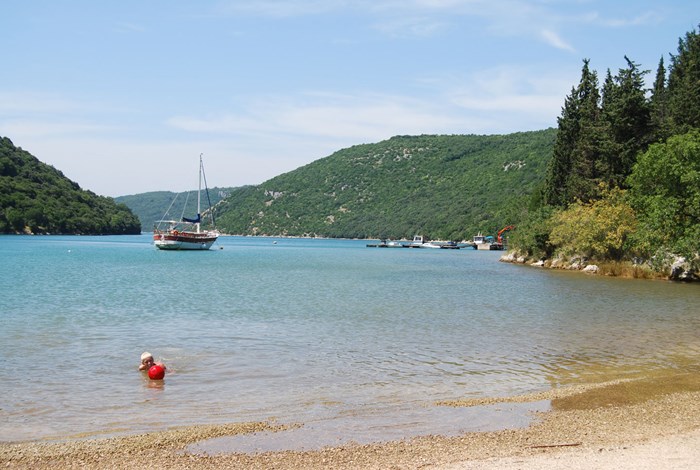 Limski Kanal - sheltered beach in the Lim Estuary