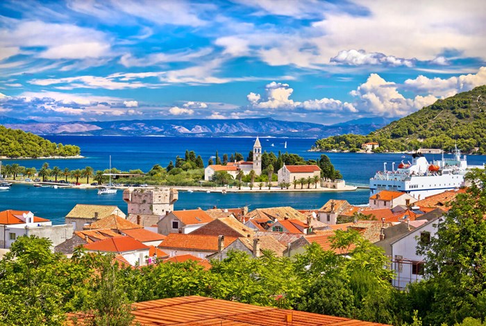 Vis town and bay