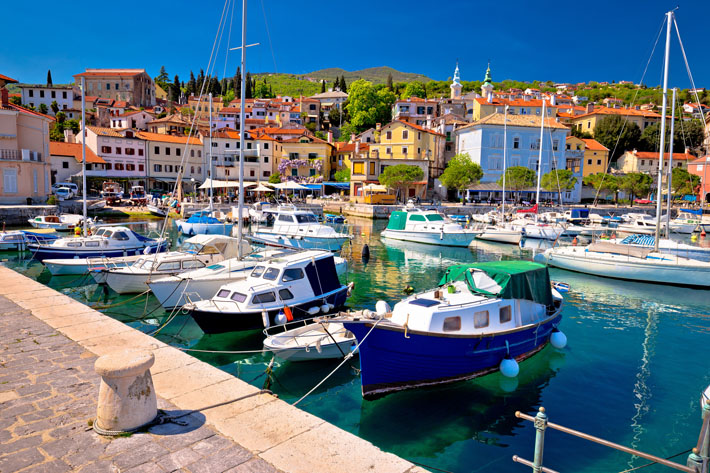 Pretty harbour in Opatija